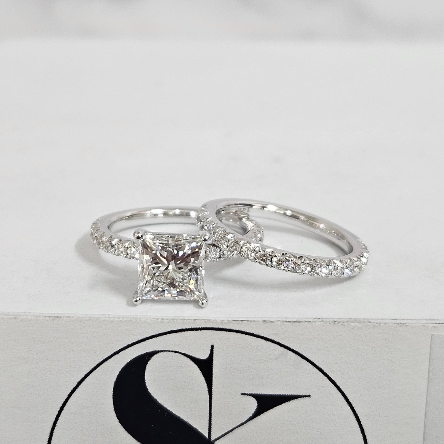 Half Eternity French Pave Lab Diamond Band/Stackable French Pave wedding Ring/Width 2.0mm Half Eternity Diamond Band/Anniversary Gift