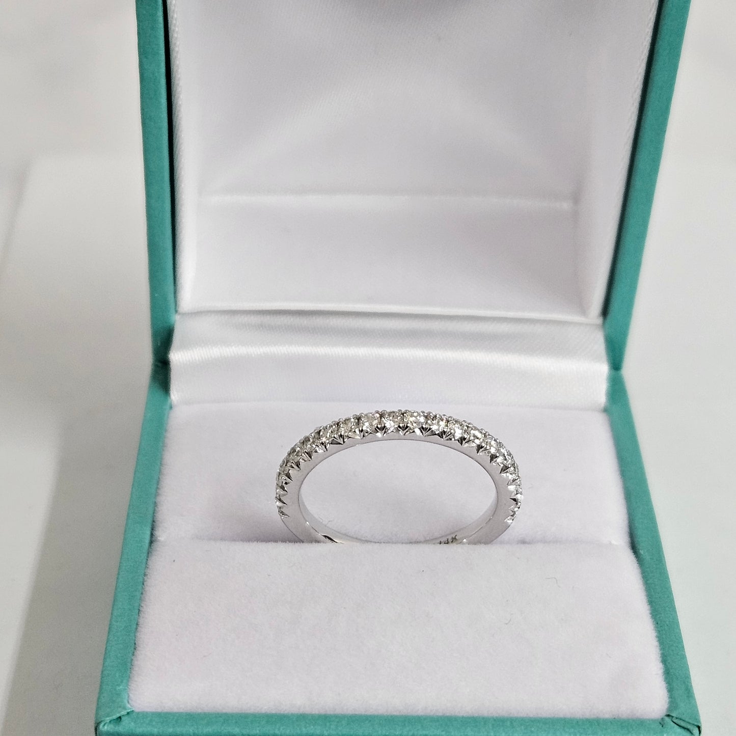 Half Eternity French Pave Natural Diamond Band/Stackable French Pave wedding Ring/Width 2.0mm Half Eternity Diamond Band/Anniversary Gift