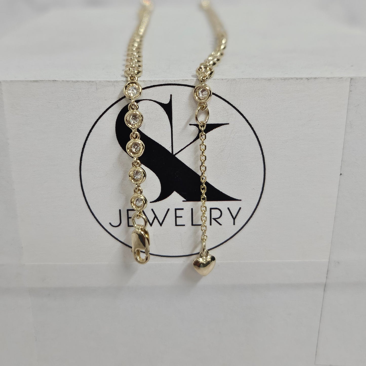 Full Round Diamond Bezel Tennis Necklace/14K gold Diamond Bezel setting Tennis Necklace/Diamond Tennis Necklace/anniversary gift