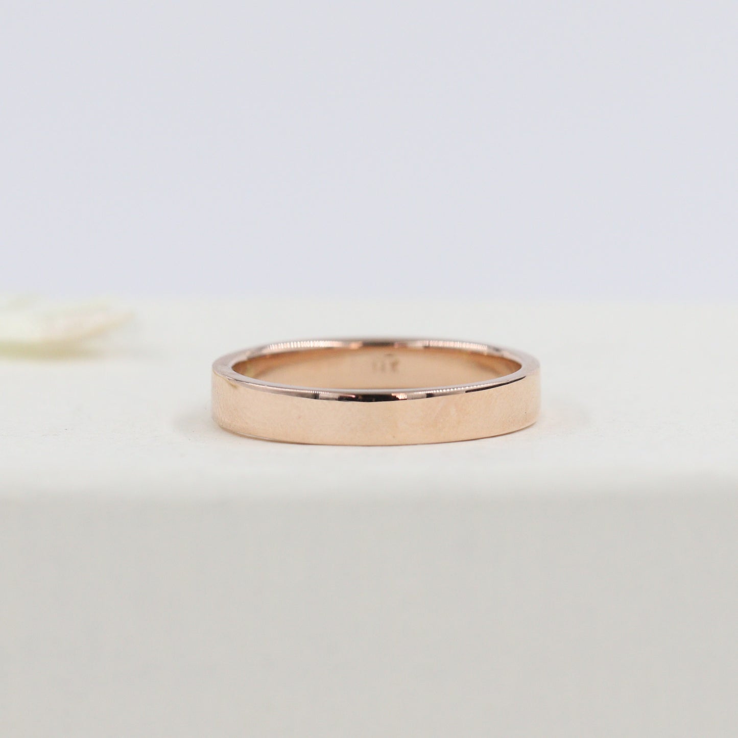 14k Gold Band 3mm/ Men's and Women's Wedding Ring / Gold Wedding Band/ Promise Ring/ Simple Everyday Ring/ Flat Band