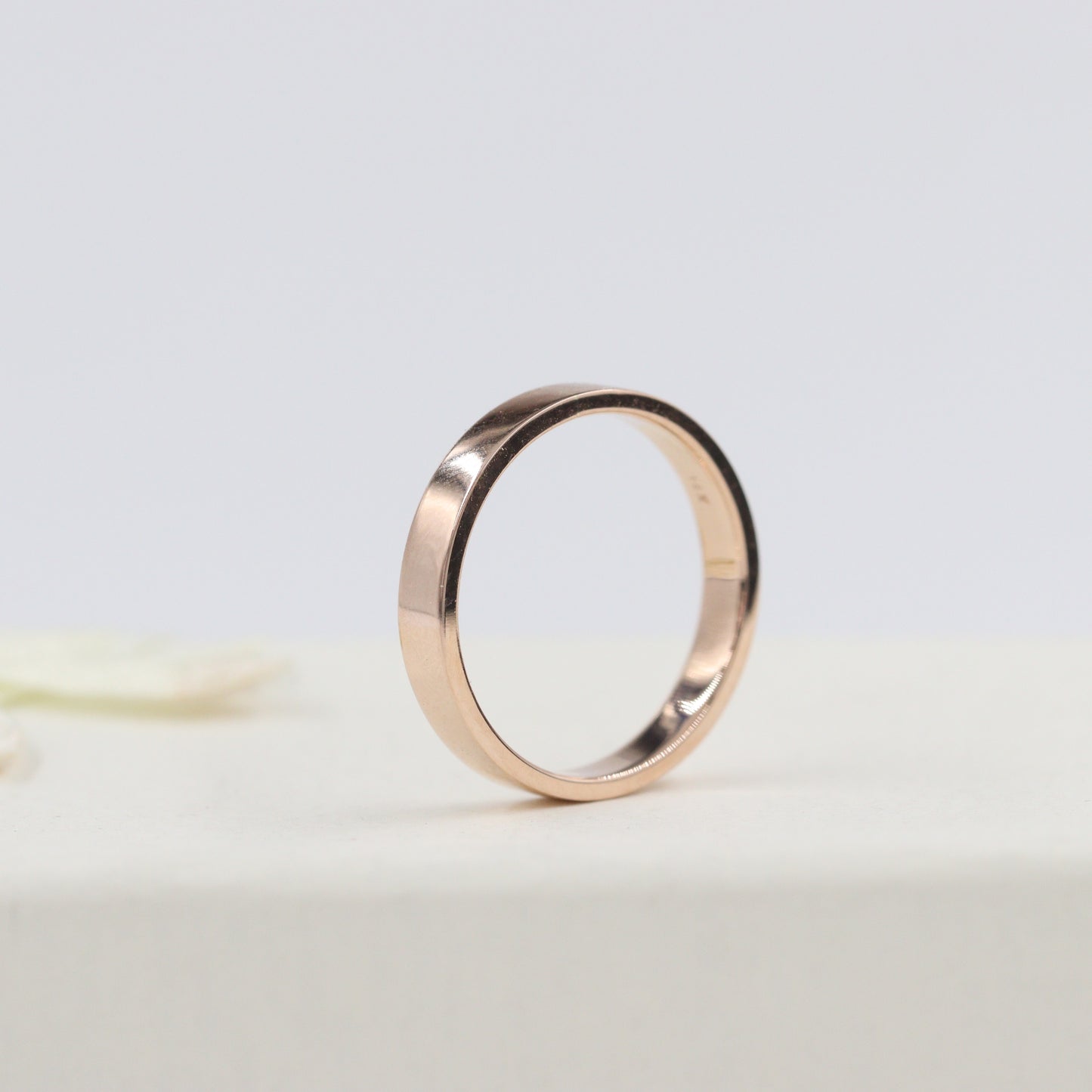 14k Gold Band 3mm/ Men's and Women's Wedding Ring / Gold Wedding Band/ Promise Ring/ Simple Everyday Ring/ Flat Band