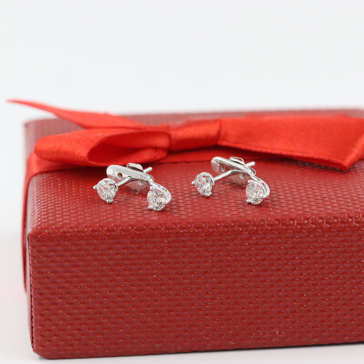 Solitaire Natural Diamond Earring/Three Prong Set Diamond Earring/Stud Earring/Solitaire Stud Earring/Dainty Simple Earring/Anniversary gift