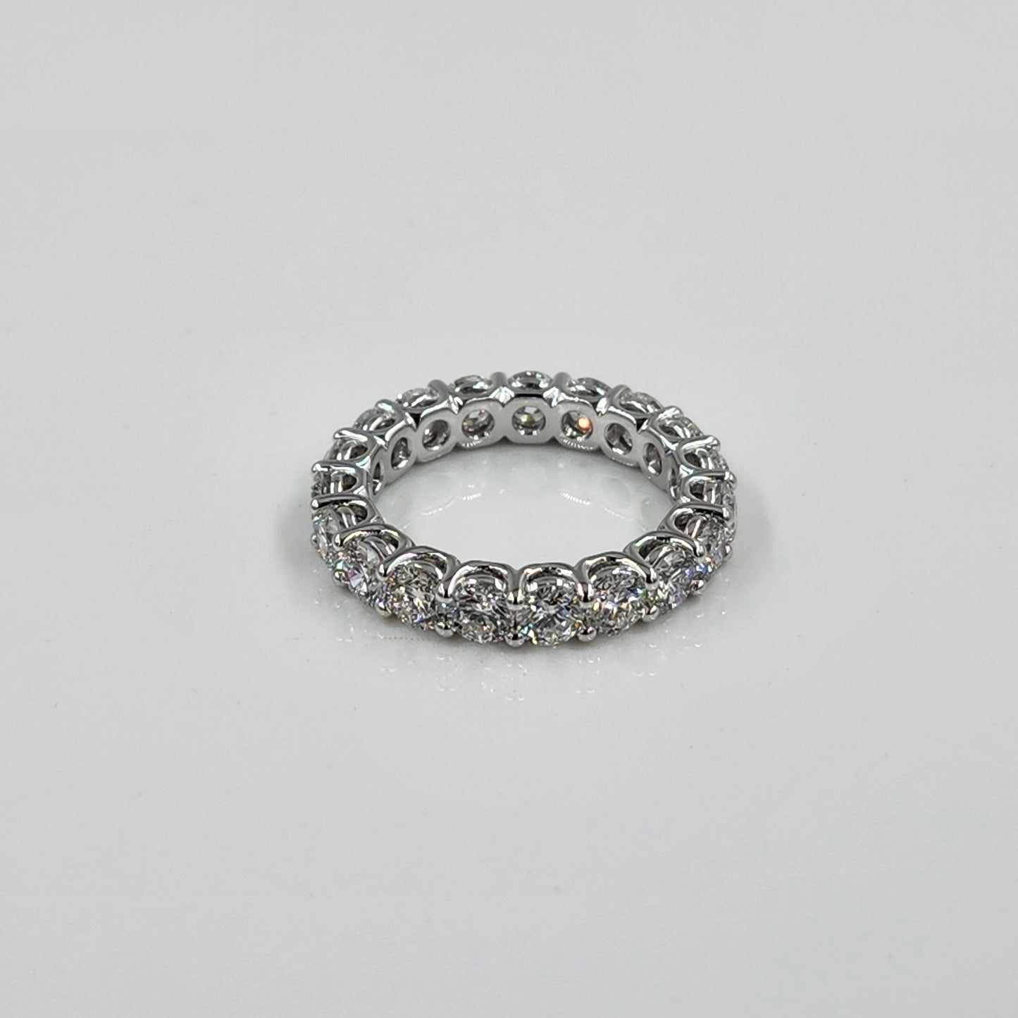 Lab Diamond Full Eternity 3ct Ring/Platinum,14K,18K gold Round Diamond Wedding Band/Stackable Diamond Eternity Wedding Band/Anniversary gift