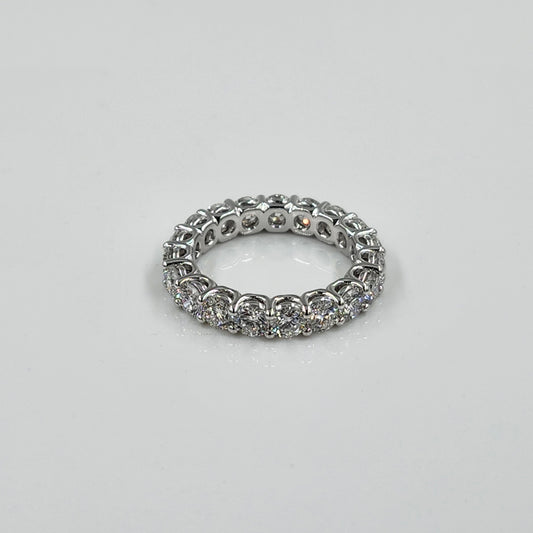 Lab Diamond Full Eternity 3ct Ring/Platinum,14K,18K gold Round Diamond Wedding Band/Stackable Diamond Eternity Wedding Band/Anniversary gift