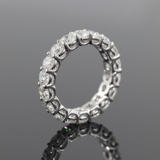 Lab Diamond Full Eternity Band /14K gold Round Diamond Wedding Band /Stackable Diamond Eternity Wedding Band /Anniversary gift /Gift for her