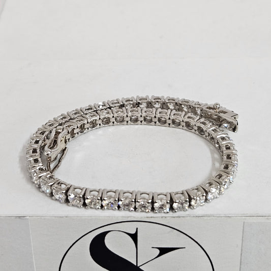 7ct Lab Grown Diamond Tennis Bracelet: 14K Gold Engagement Bracelet - Anniversary gift