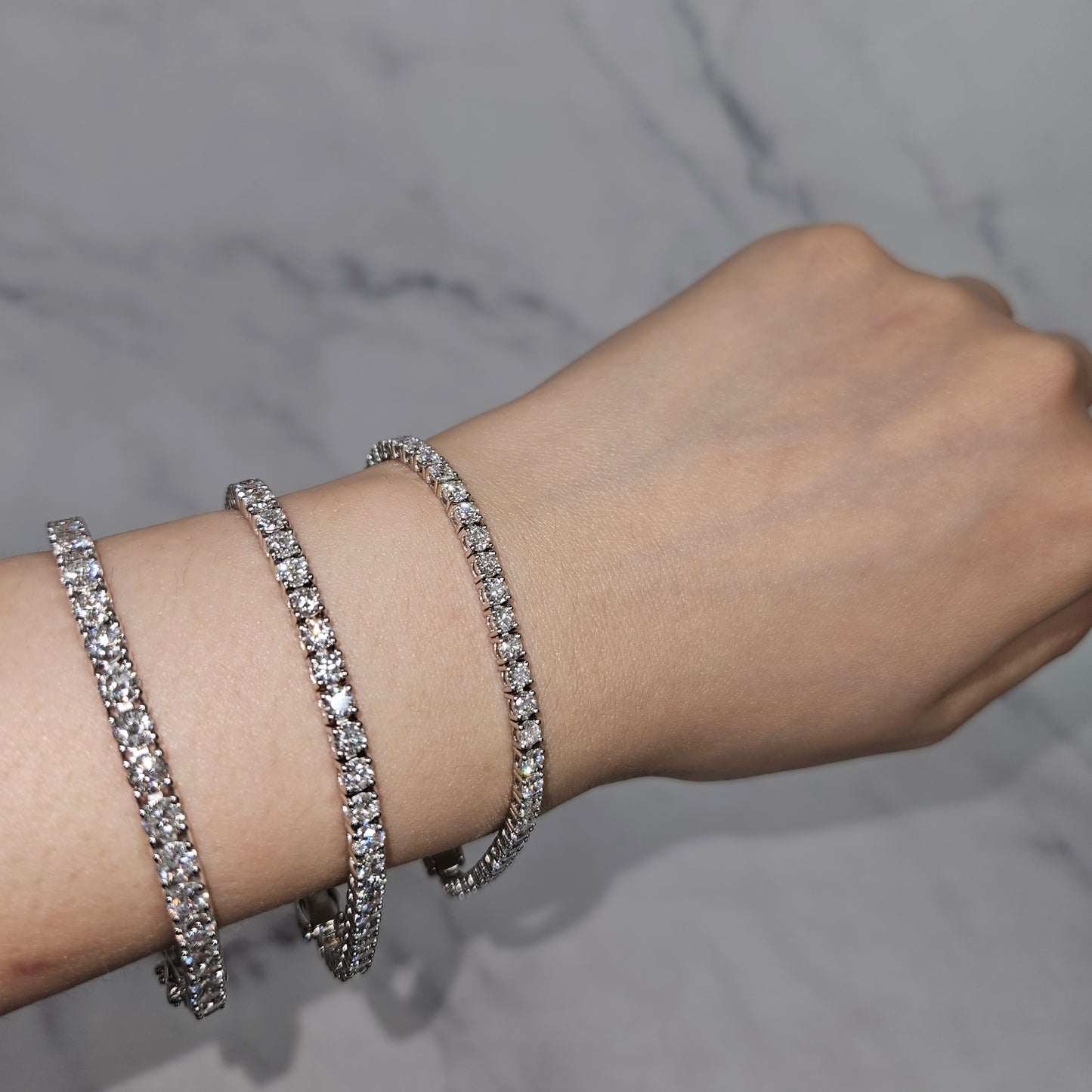 10ct Lab Grown Diamond Tennis Bracelet: 14K Gold Engagement Bracelet - Anniversary gift