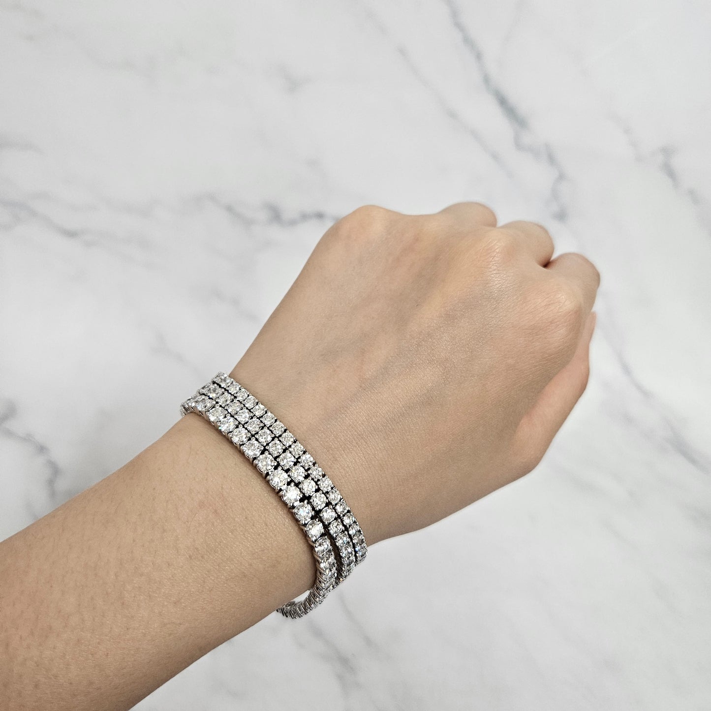 10ct Lab Grown Diamond Tennis Bracelet: 14K Gold Engagement Bracelet - Anniversary gift