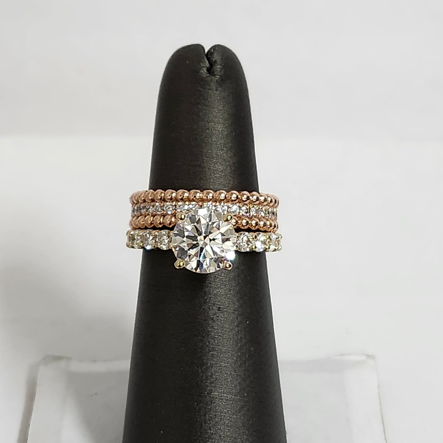 Lab Grown Diamond Ring/Lab Grown Center 2ct Round Diamond Engagement Ring/Classic Round Cut Bridal Ring/ Propose Ring/Anniversary gift