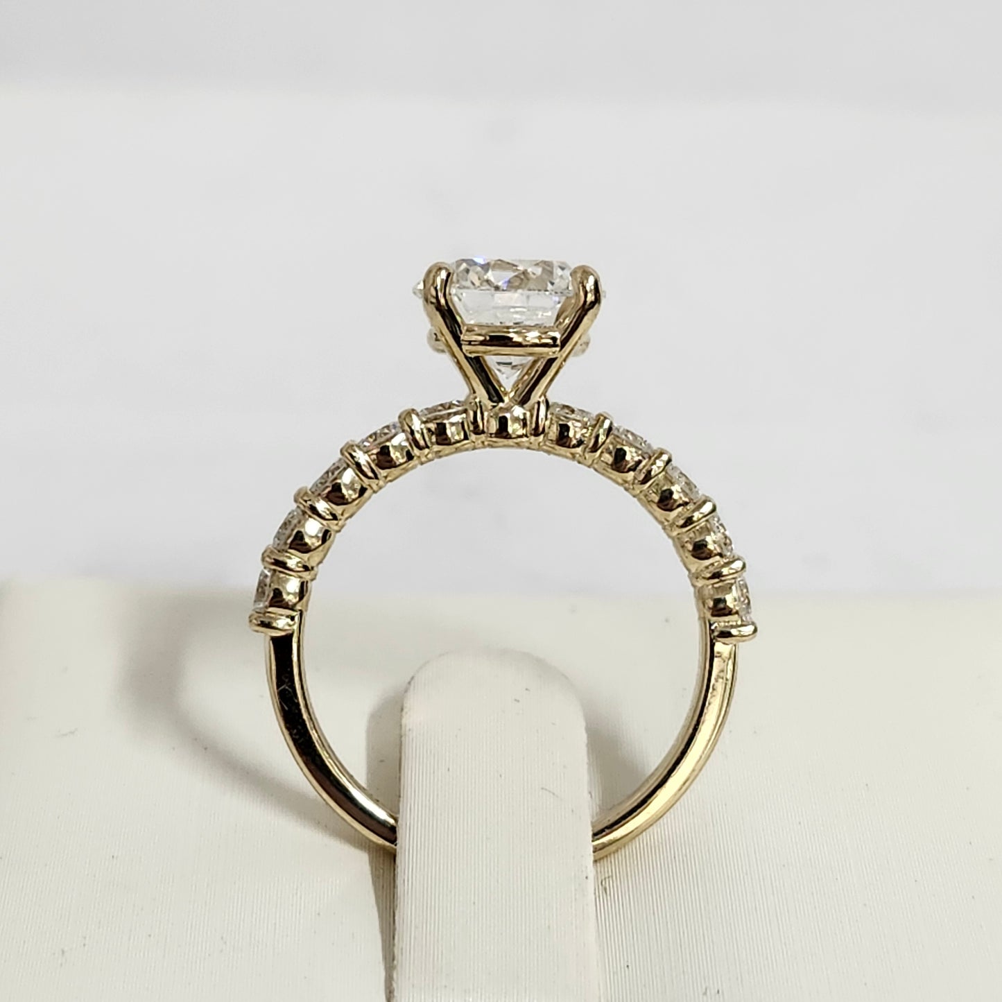 Lab Grown Diamond Ring/Lab Grown Center 2ct Round Diamond Engagement Ring/Classic Round Cut Bridal Ring/ Propose Ring/Anniversary gift