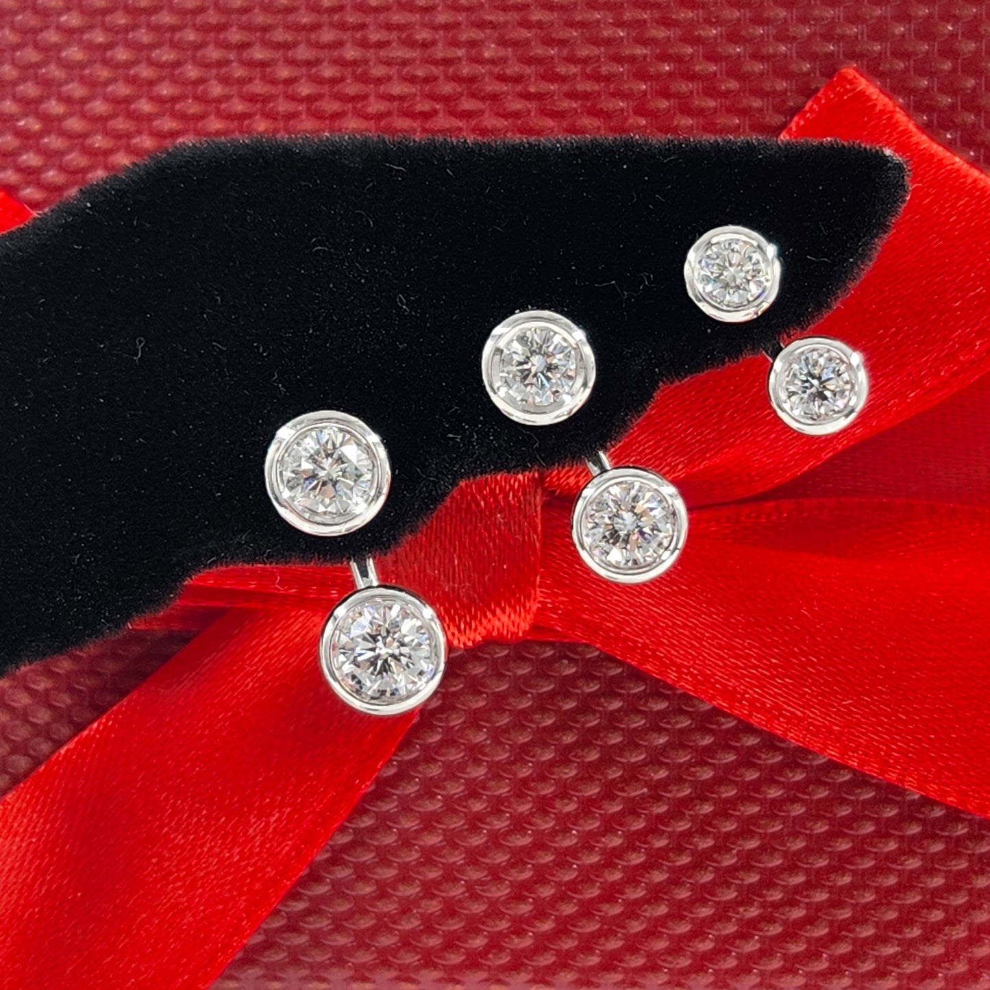 Diamond Bezel Set Stud Earrings/Lab Diamond Earrings/Diamond Solitaire Stud Earrings/Bridesmaid Wedding Gift/Single or Pair