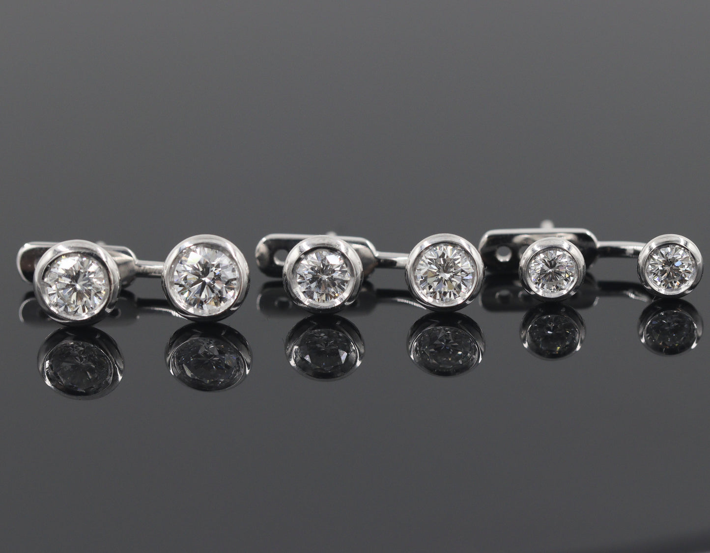 Lab Grown Diamond Jacket Earring/14K gold Bezel Set Diamond Jacket Earring/Lab Diamond Earring/Single or Pair Earrings/Anniversary gift