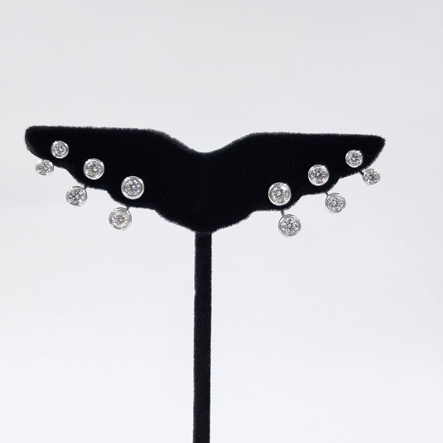 Lab Grown Diamond Jacket Earring/14K gold Bezel Set Diamond Jacket Earring/Lab Diamond Earring/Single or Pair Earrings/Anniversary gift