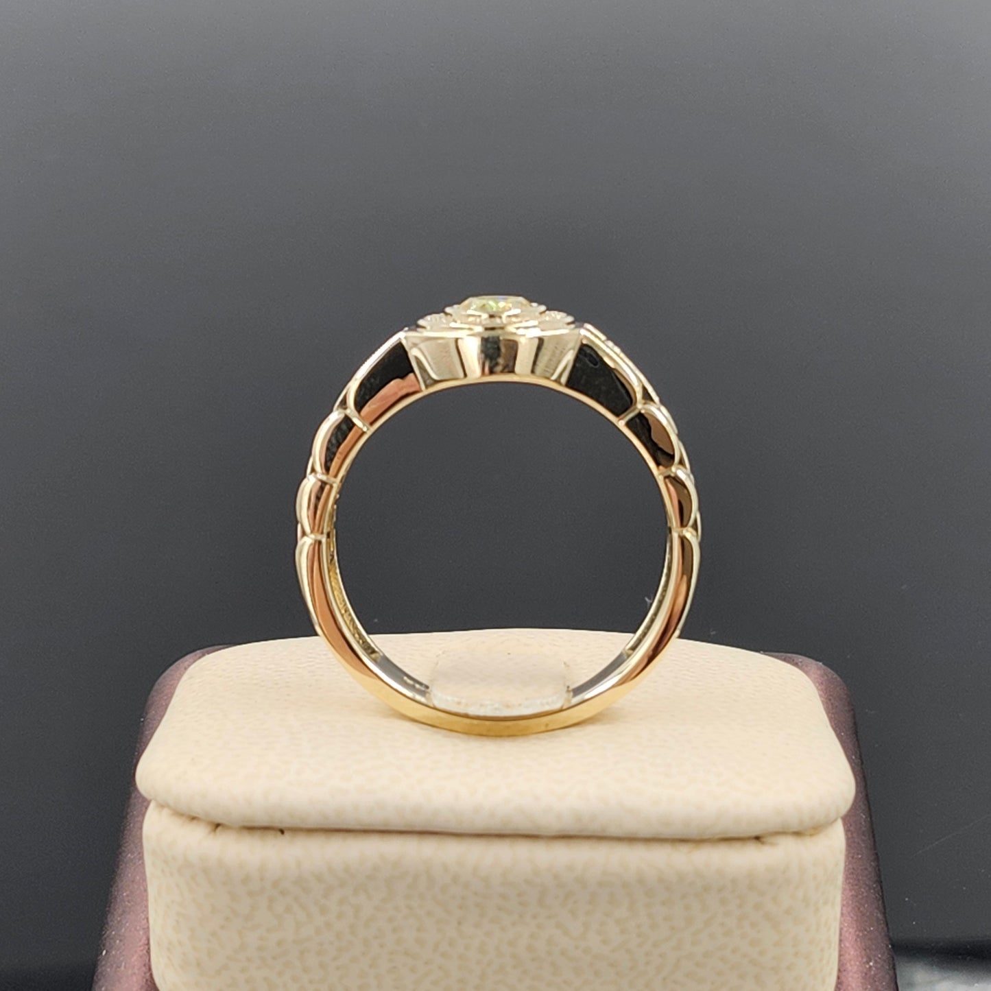 Lab Grown Oval Yellow Diamond Men's Ring/14K gold Oval Lab Grown Diamond Wedding Ring/ Men's Diamond Ring/Anniversary gift