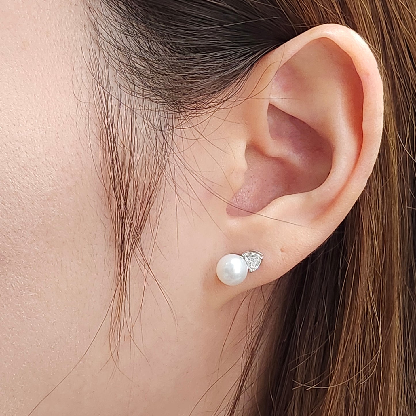 Heart Lab Diamond 0.25ct Jacket Earring /14K gold Heart  Diamond Jacket Earring /Jacket earring / Diamond Single or Pair Jacket Earring