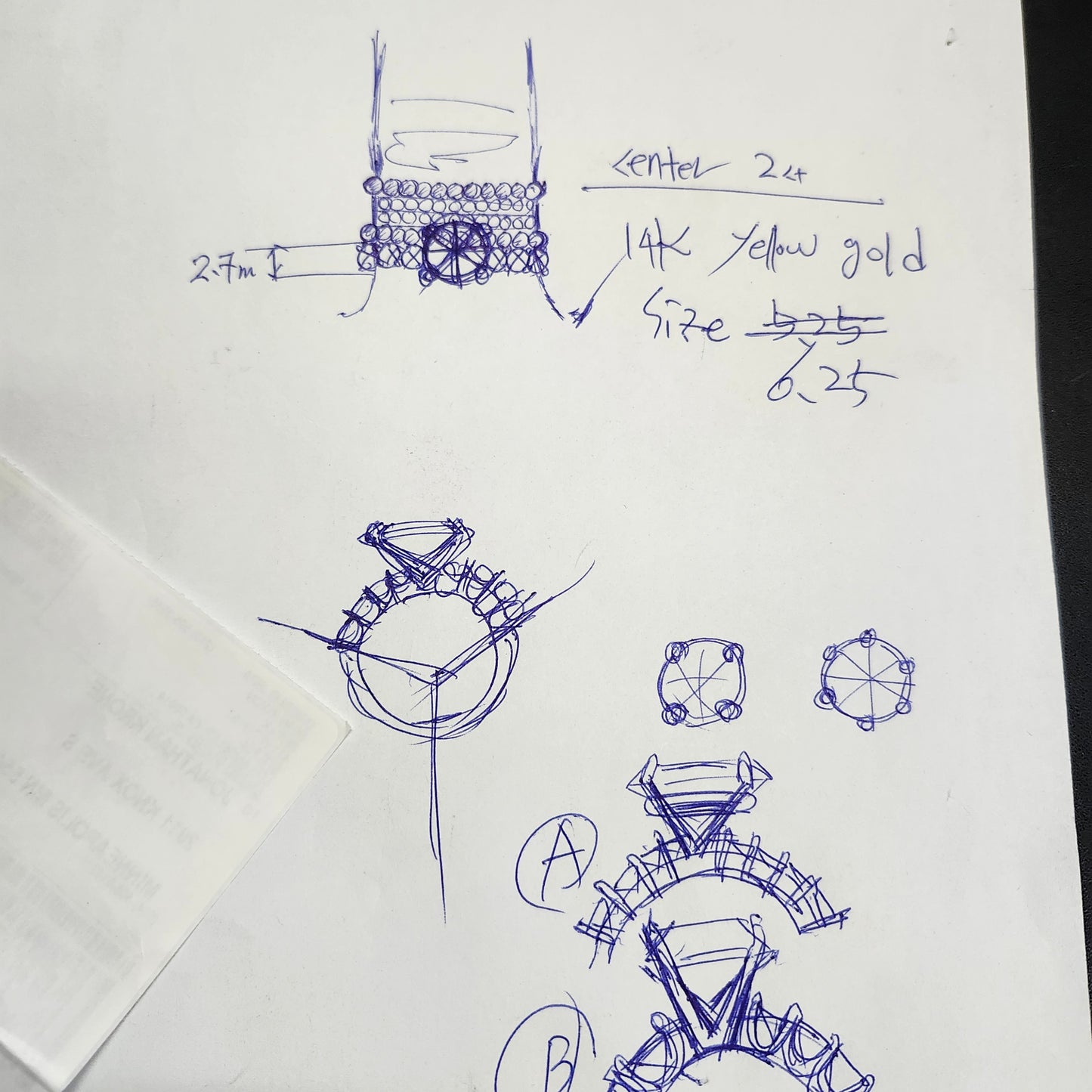 Sean's handmade custom order ( Melissa Engagement Ring )