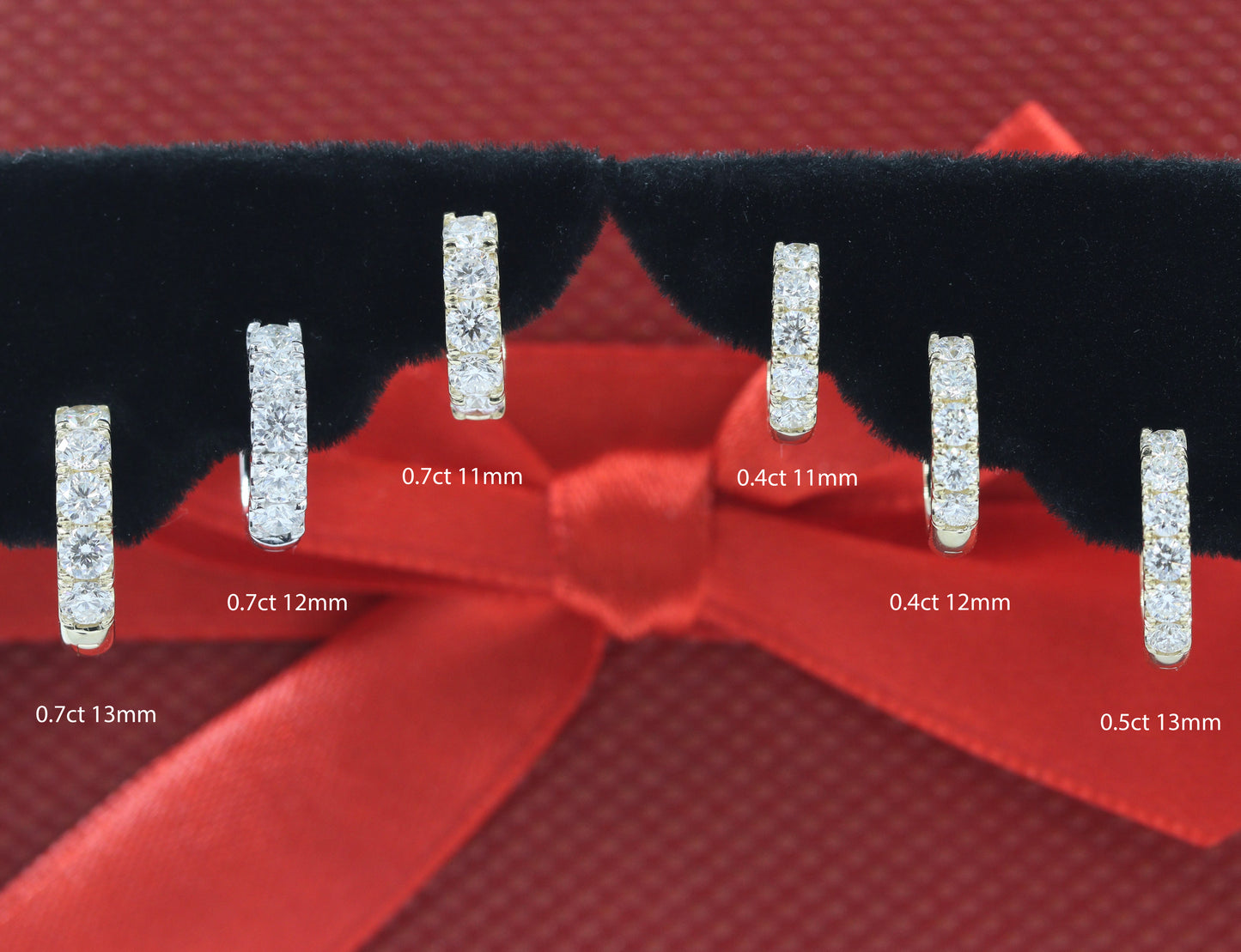 Natural Diamond Diameter 11mm Earrings/ Diamond Hoop Earring/ 14K,18K gold Natural Diamond Hoop Earrings/ Anniversary gift/Gift for her