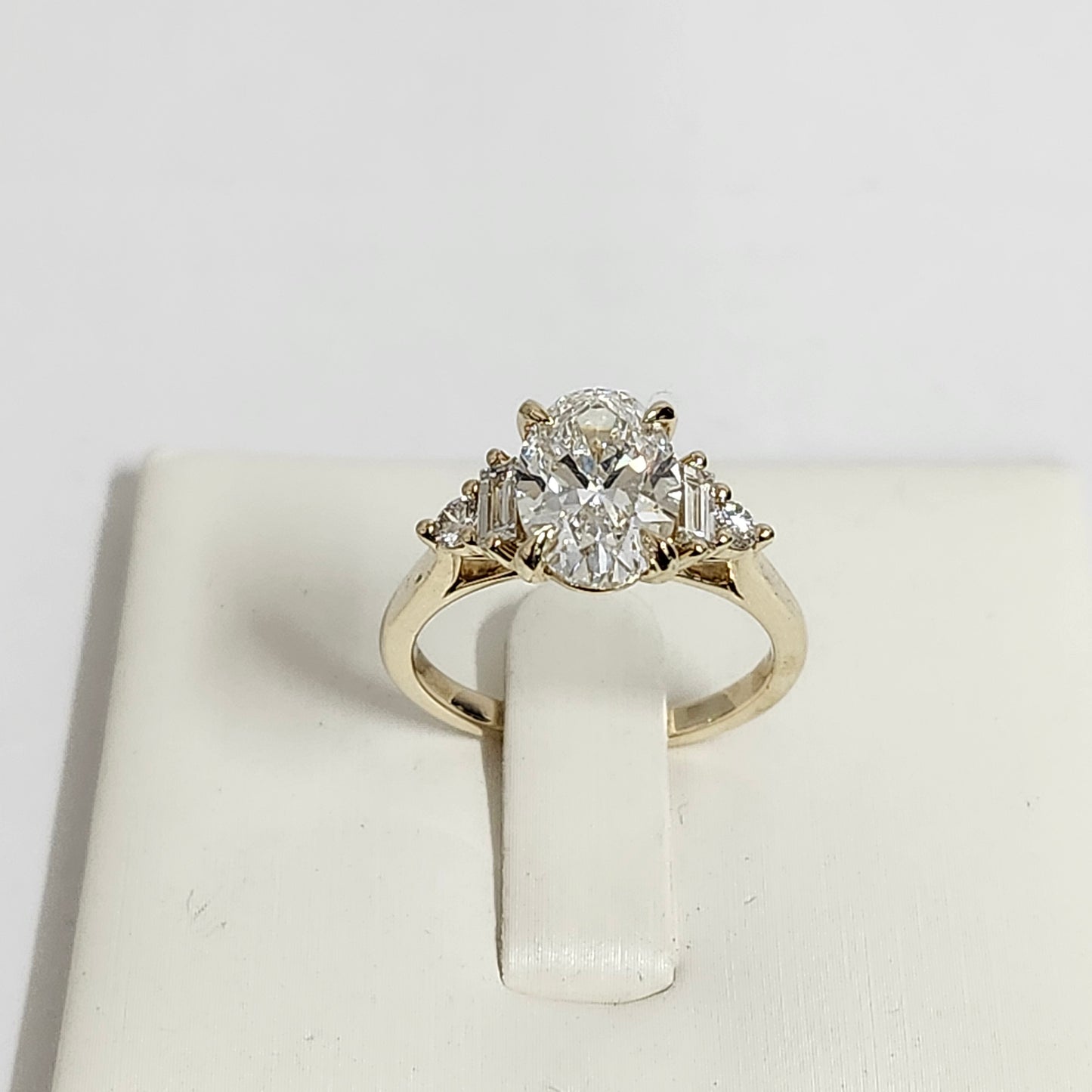 Oval Lab Diamond Engagement Ring - 14k Gold Engagement Ring - Anniversary gift