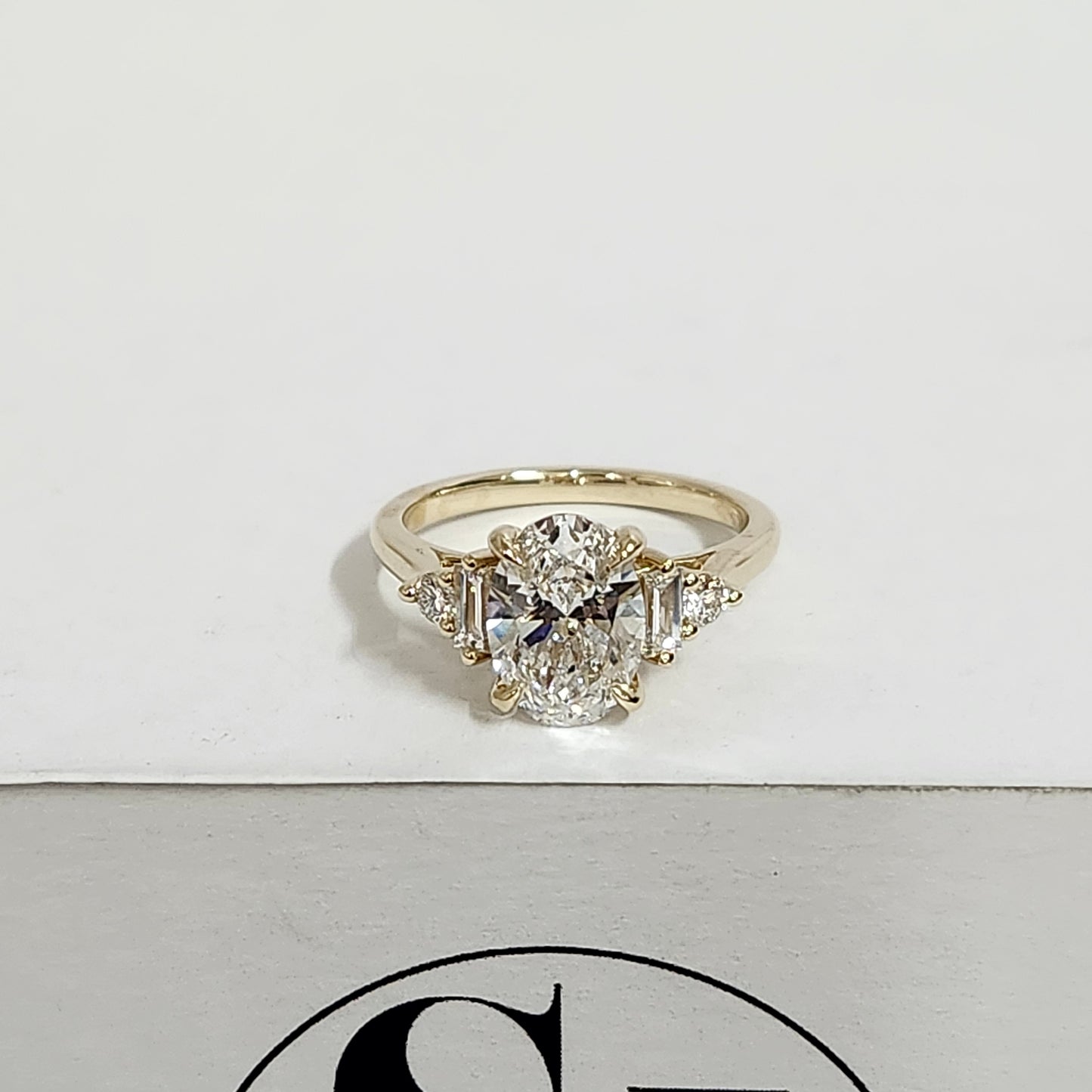 Oval Lab Diamond Engagement Ring - 14k Gold Engagement Ring - Anniversary gift