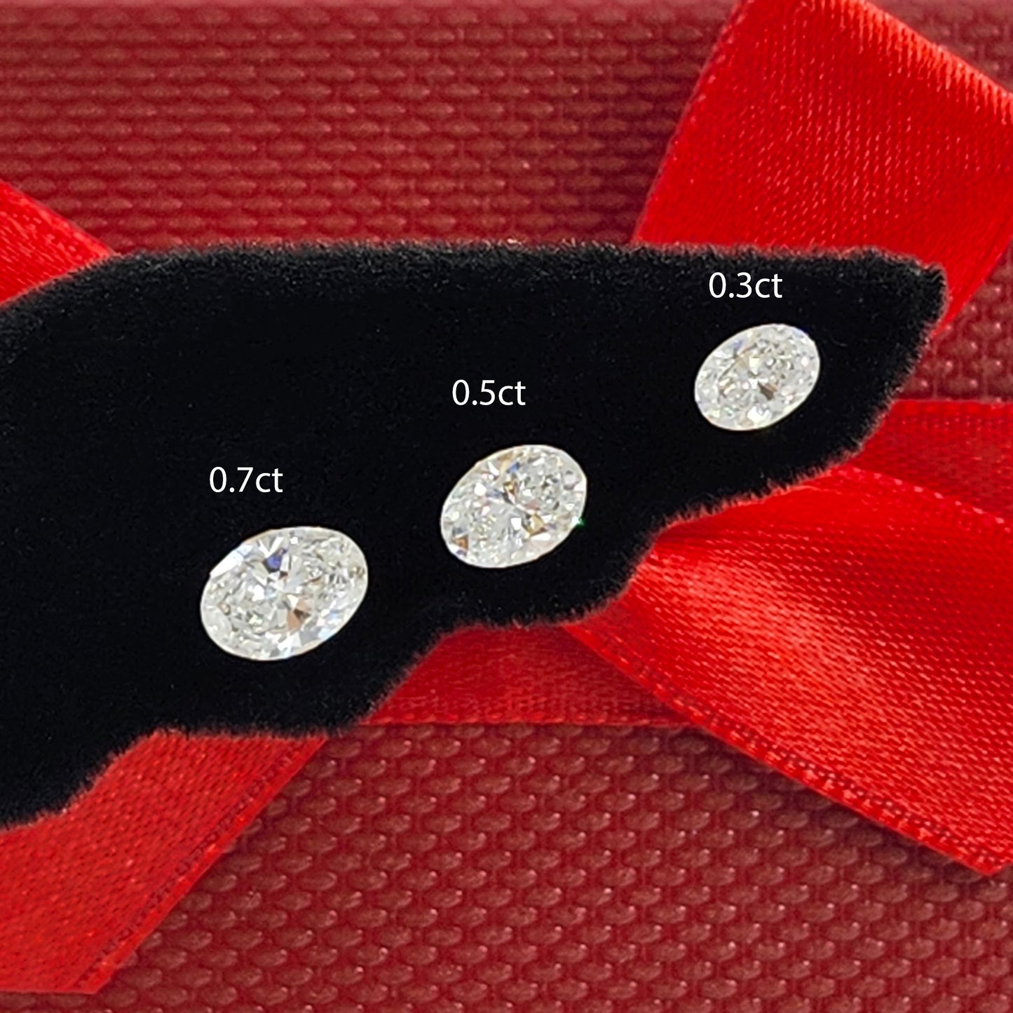 Oval Lab Diamond Solitaire Invisible Setting Earrings - 14K Gold  Invisible Set Diamond Solitaire Earring- Anniversary gift