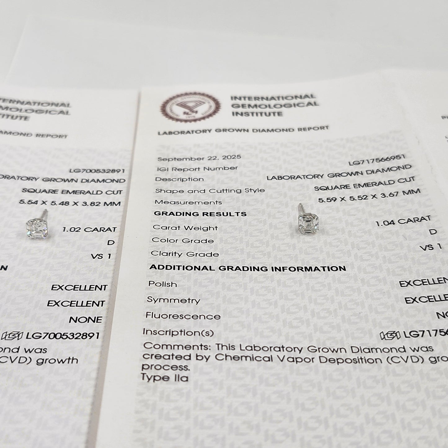 Solitaire Asscher Cut Lab Diamond Invisible Set Earring/ Diamond 1ct Solitaire Single or Pair Earring/ Minimalist Earring/Anniversary Gift