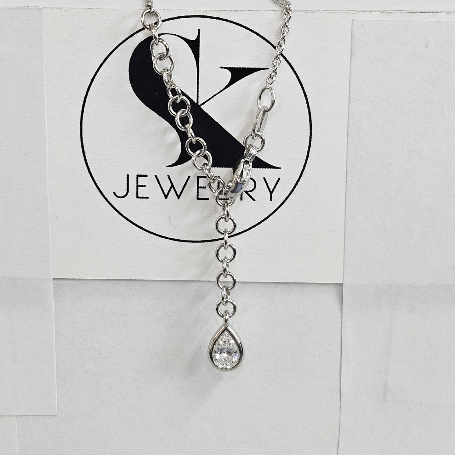 Pear Lab Grown Diamond Pendant/Lab Grown Diamond Total 5.6ct Necklace/14K 18K Gold Platinum Pear Shaped Diamond Pendant/Anniversary Gift