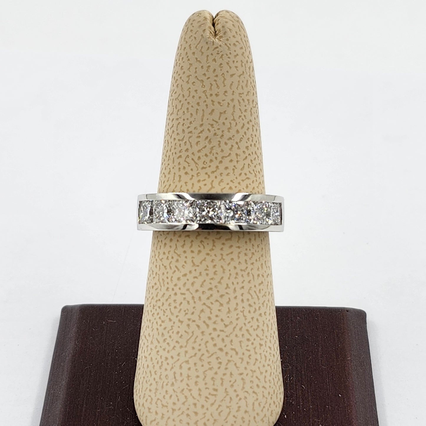 Princess Cut Lab Grown Diamond Man's Ring: Platinum Wedding Ring - Anniversary gift