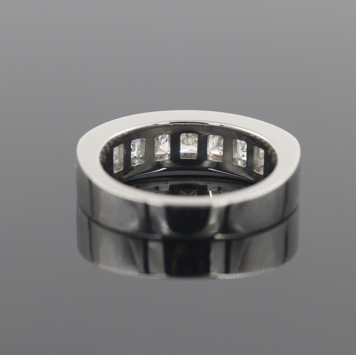 Princess Cut Lab Grown Diamond Man's Ring: Platinum Wedding Ring - Anniversary gift