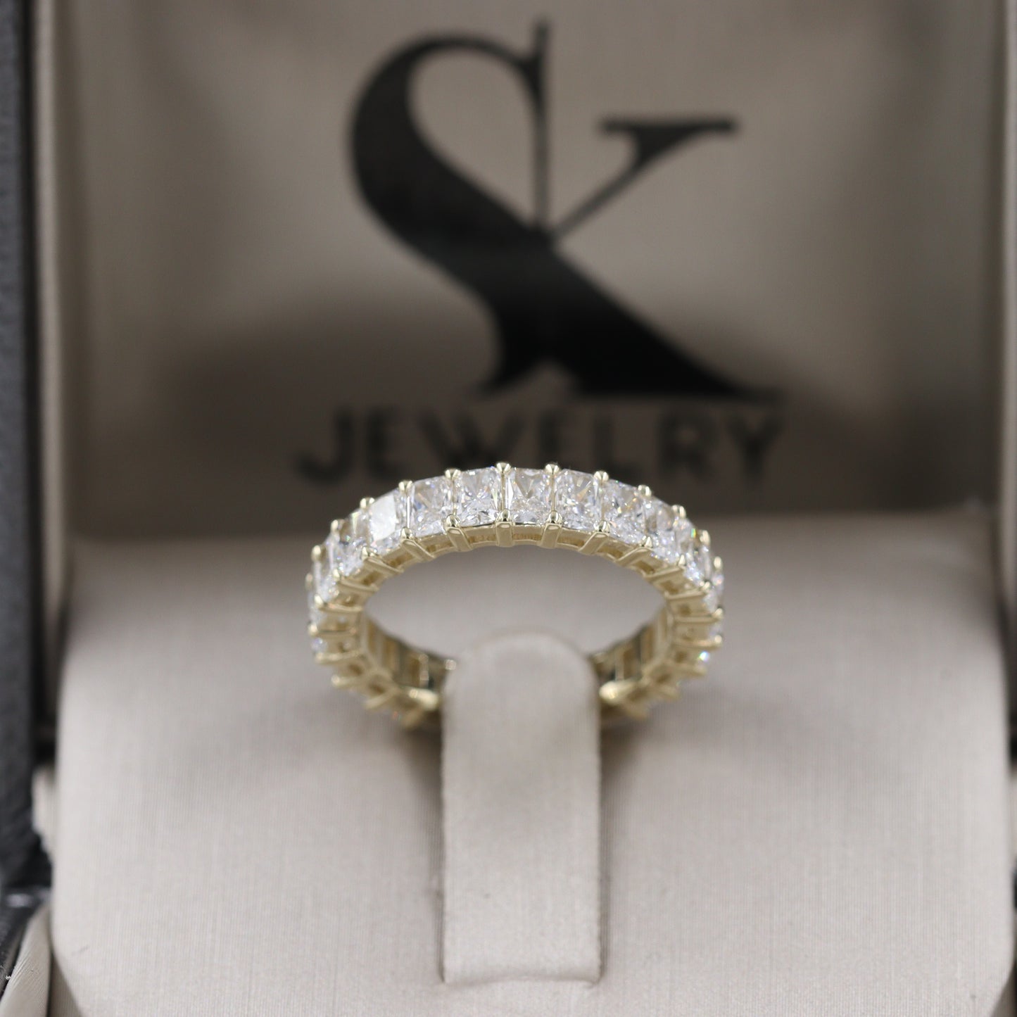 Radiant Cut 3.5ct Diamond Wedding Band/Full Eternity Wedding Ring/Stackable Natural Diamond Band/Radiant Cut Full Eternity Diamond Band