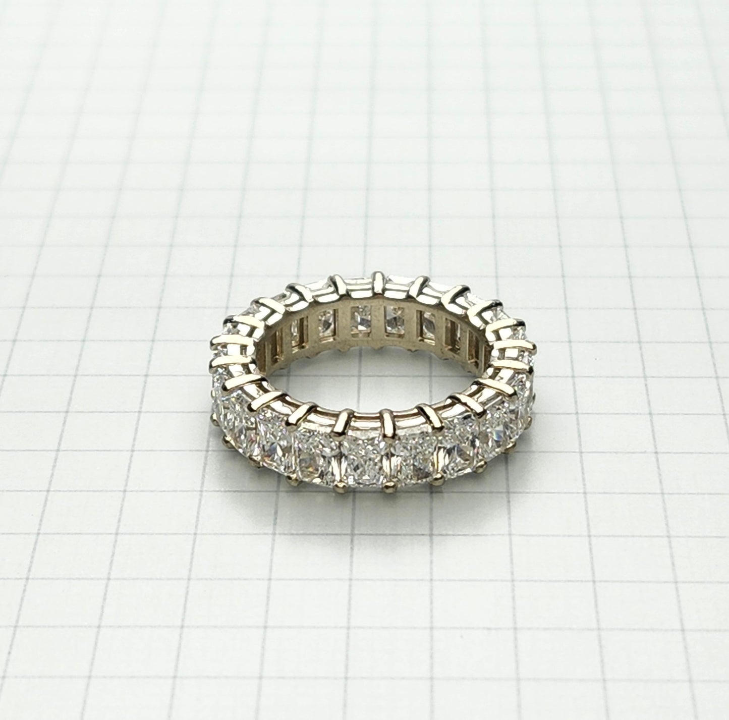 Radiant Cut Diamond Full Eternity Wedding Band/Stackable 7.3ct Radiant Cut Lab Grown Diamond Band / Anniversary Ring/Stackable Diamond Ring