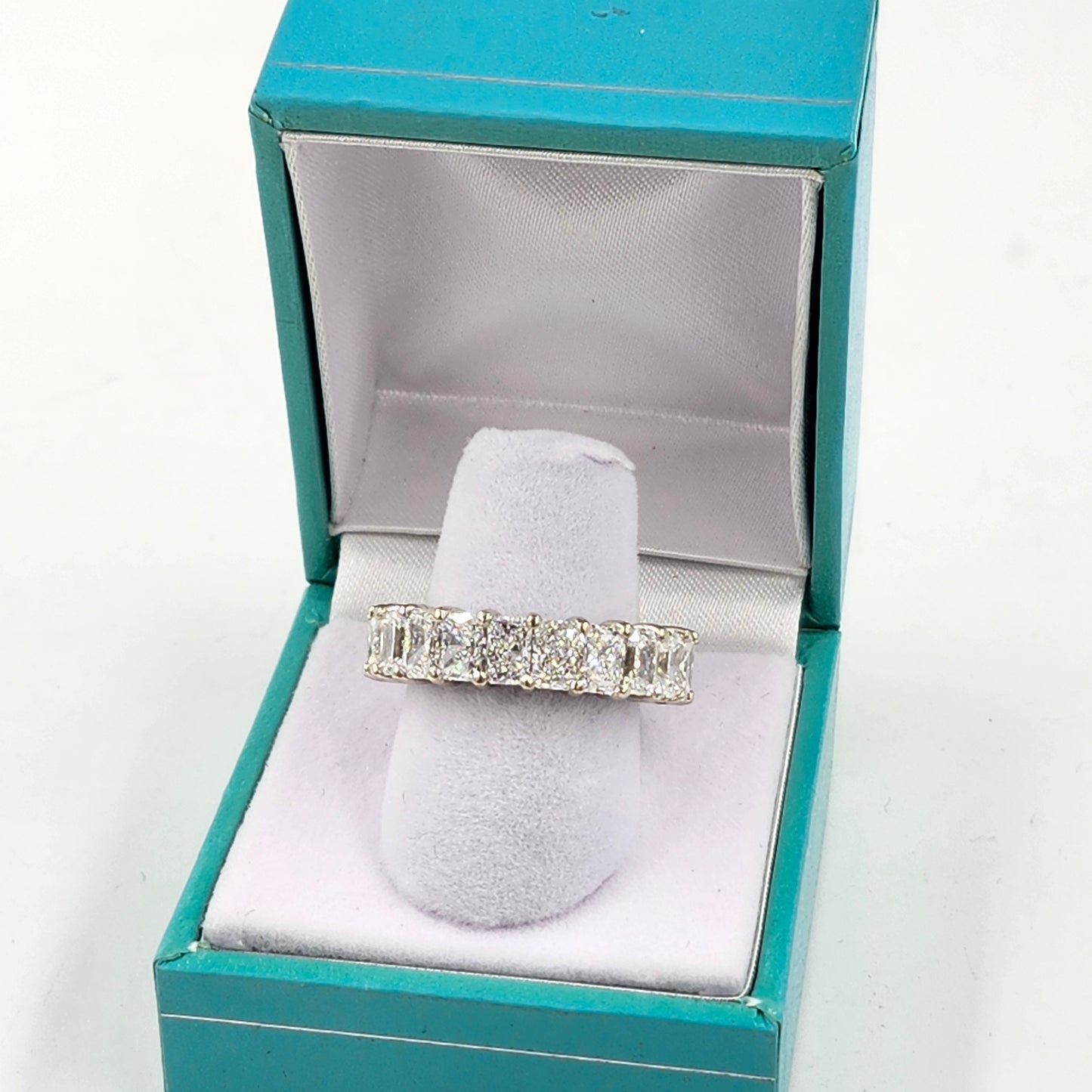 Radiant Cut Diamond Full Eternity Wedding Band/Stackable 7.3ct Radiant Cut Lab Grown Diamond Band / Anniversary Ring/Stackable Diamond Ring