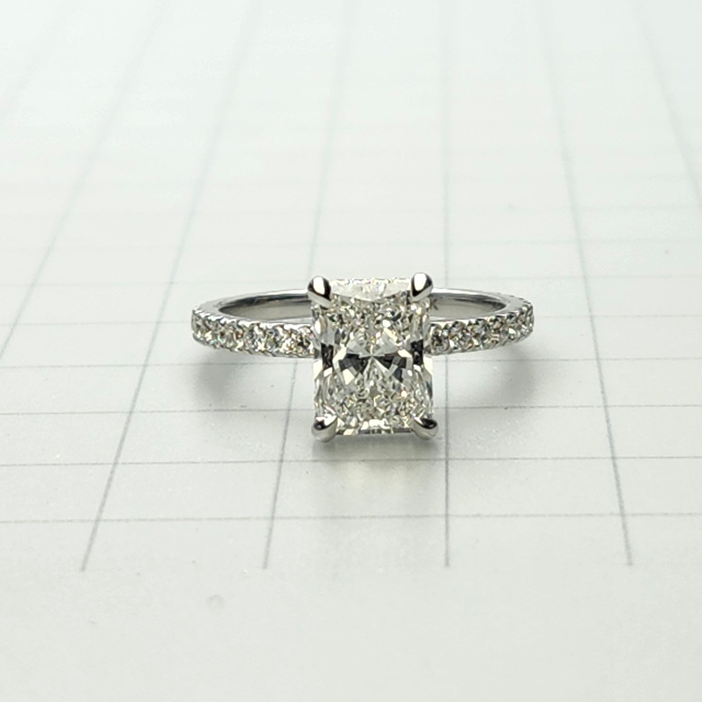 GIA Certificate Radiant Cut Natural diamond Engagement Ring/Platinum,18K gold Radiant Cut Diamond Ring /Stackable diamond Ring/Anniversary gift