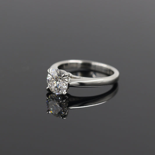 Round Diamond Solitaire Engagement Ring /Platinum 1ct,2ct,3ct IGI Certified Lab Grown Diamond Amazing Solitaire Ring/Anniversary gift