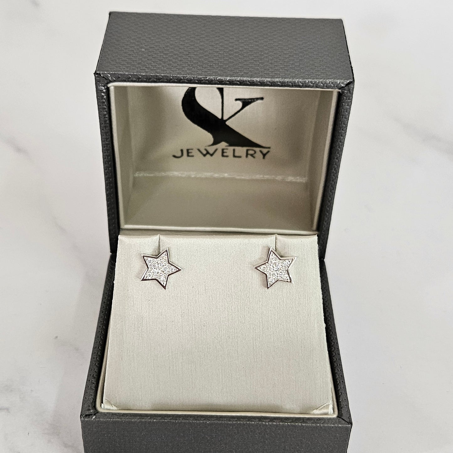 Diamond Star Earrings/ Star Stud Earrings/ 100% Natural Diamonds Star Earrings/ Anniversary gift