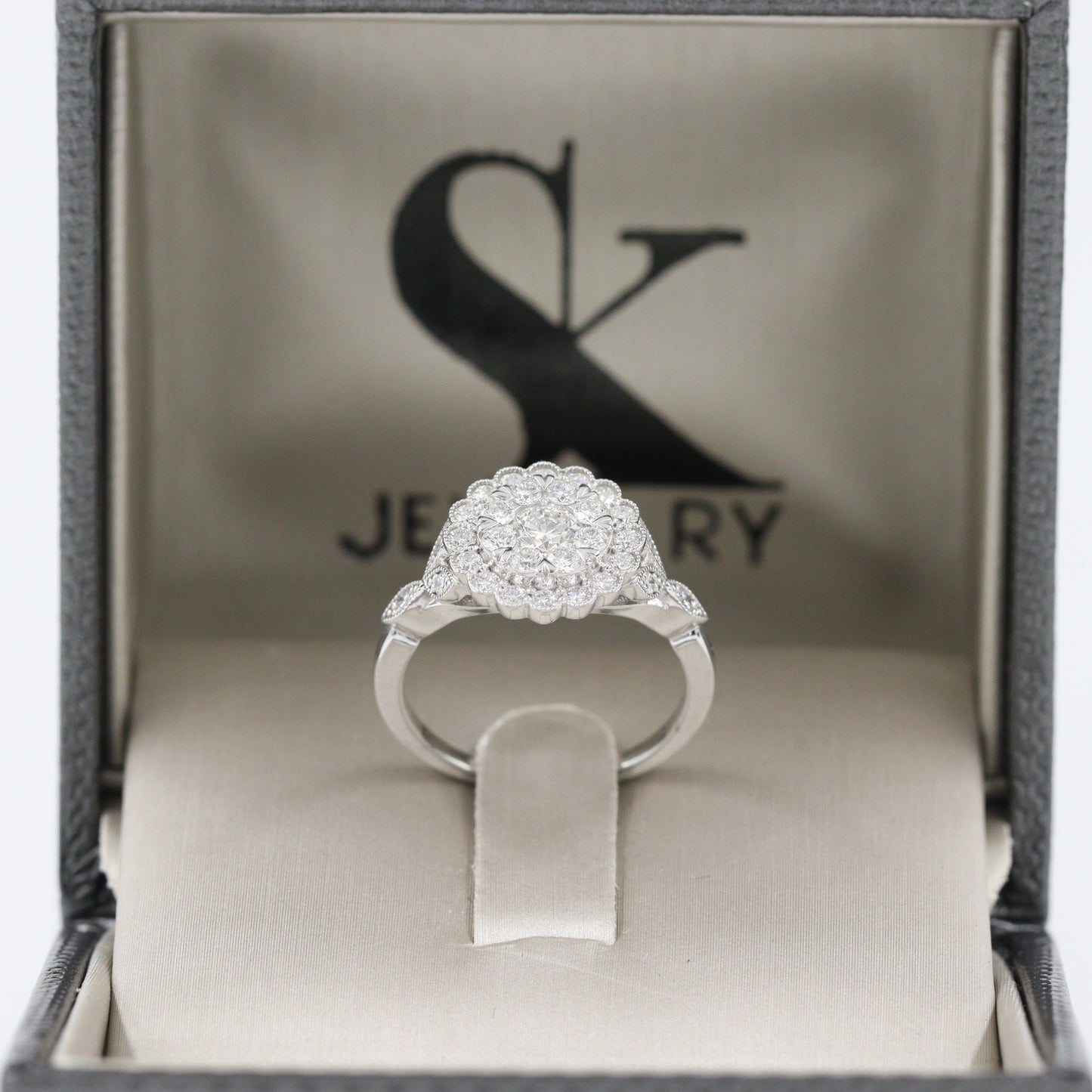 Round Halo Diamond Engagement Ring/Round Diamond Wedding Ring/Promise Ring/High Quality Classic Double Halo Round Bridal Ring