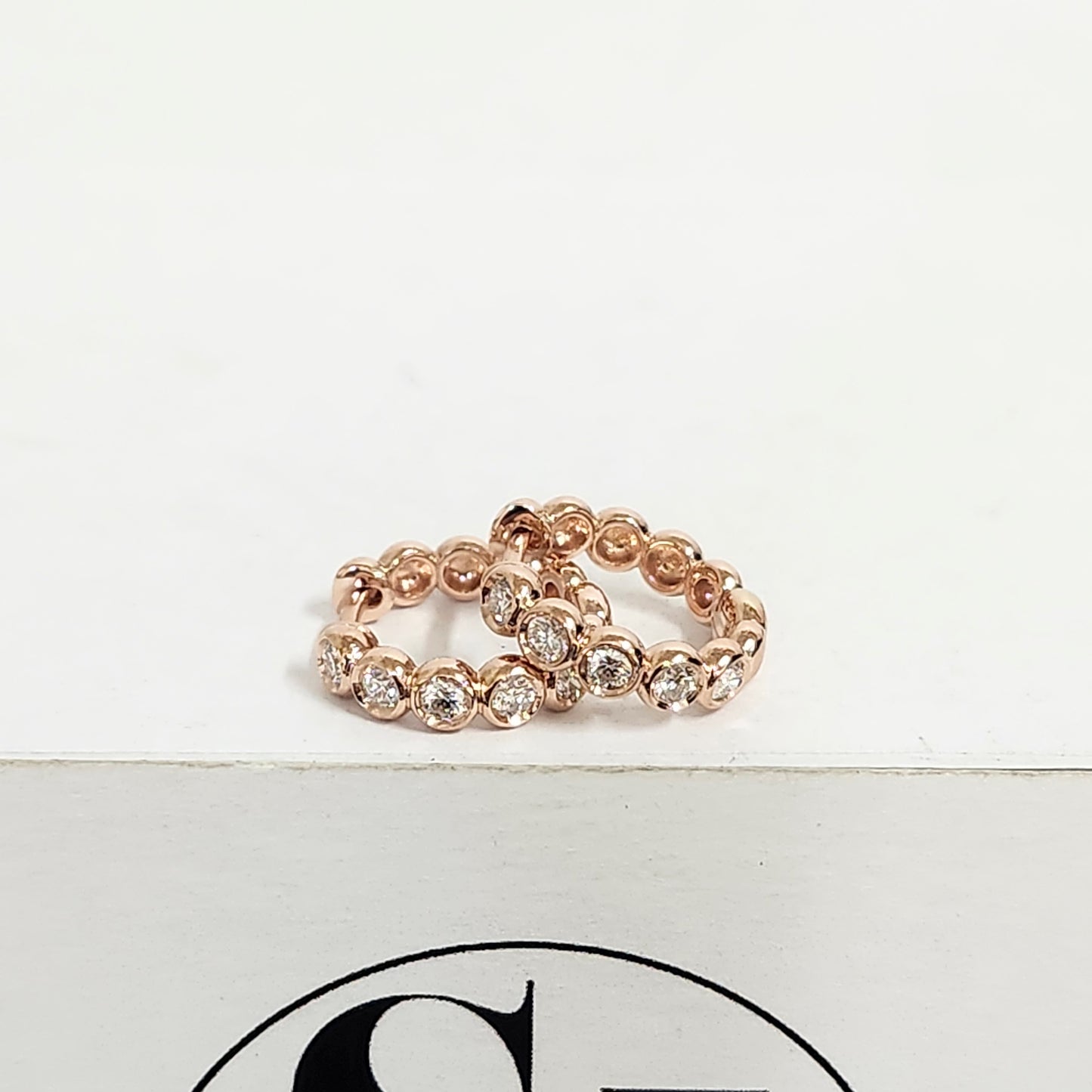 Round Diamond Bezel Hoop Earring/Natural Diamond Huggies Bezel Hoop Earring/14K gold ,18K gold Hoop Diamond Earring/Anniversary gift