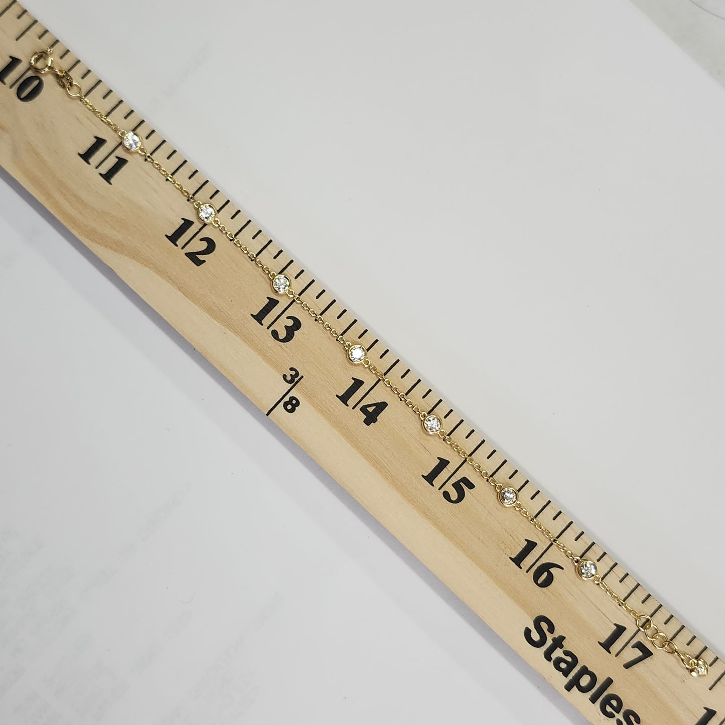 Seven Diamonds Total 0.7ct Bracelet/14K gold,18K gold 7 Bezel Natural Diamond Bracelet/Diamond Bracelet/Minimalist Bracelet/Anniversary gift