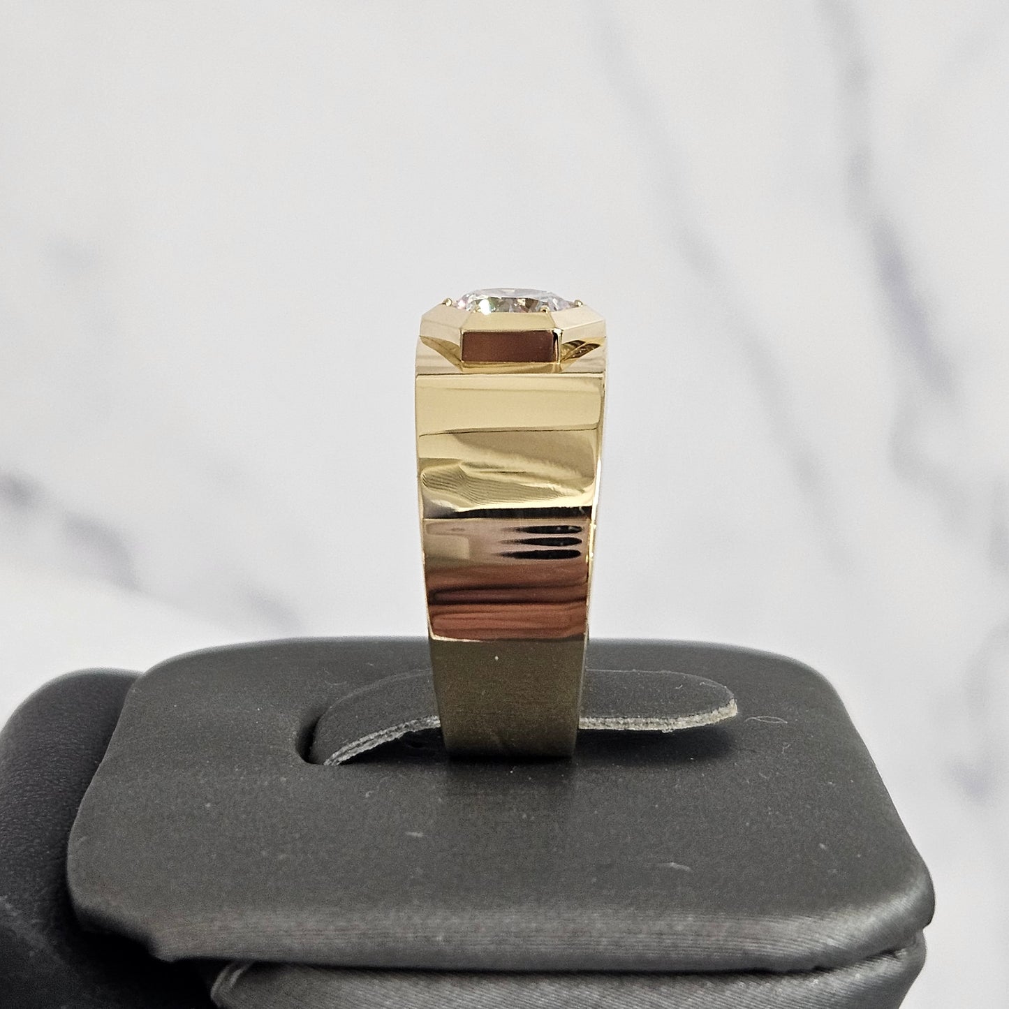 Solitaire 1.2ct Diamond Men's Ring/  Men's Lab Diamond Ring /14K,18K gold  Lab Diamond Wedding Ring/Anniversary gift