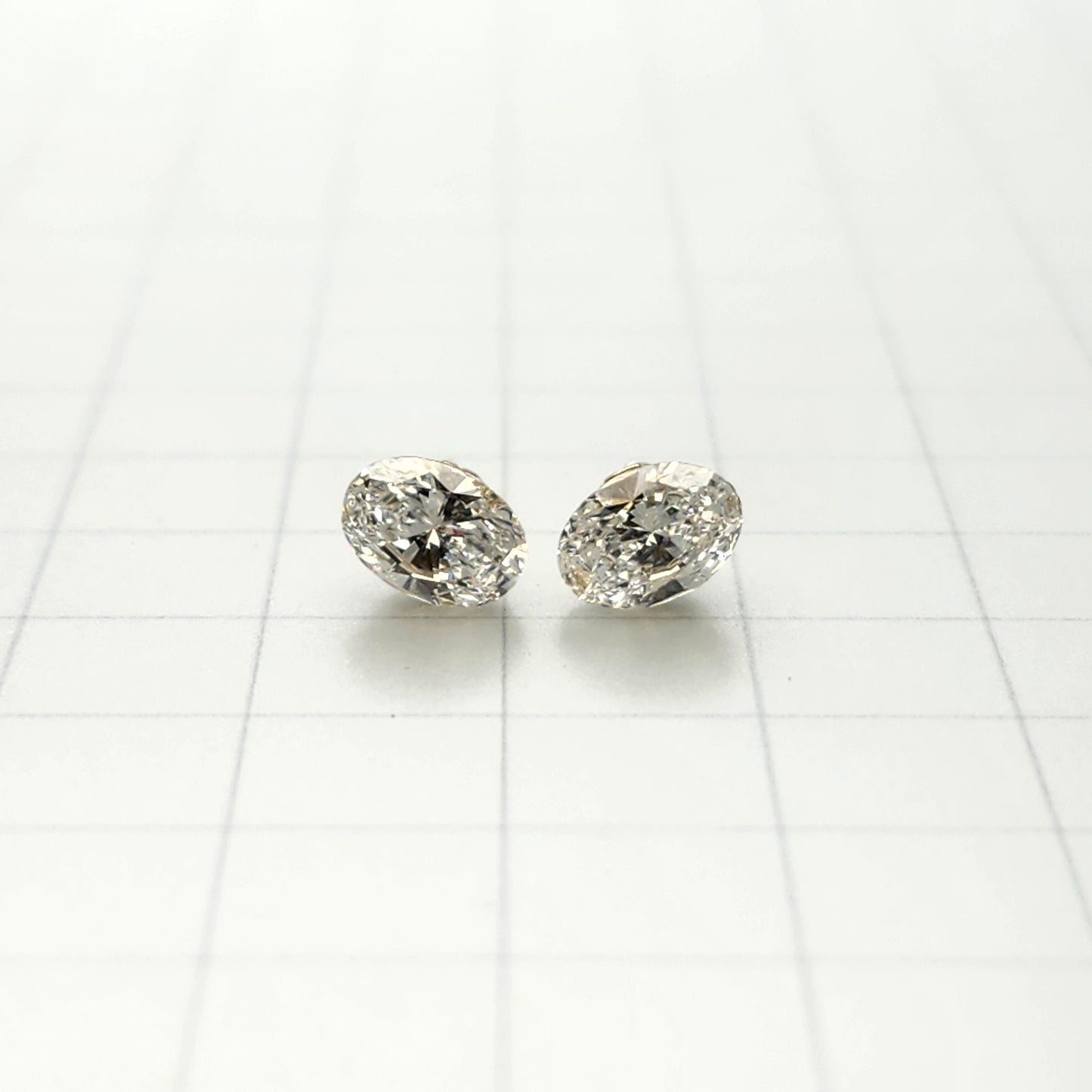 Oval Lab Diamond Solitaire Invisible Setting Earrings - 14K Gold  Invisible Set Diamond Solitaire Earring- Anniversary gift