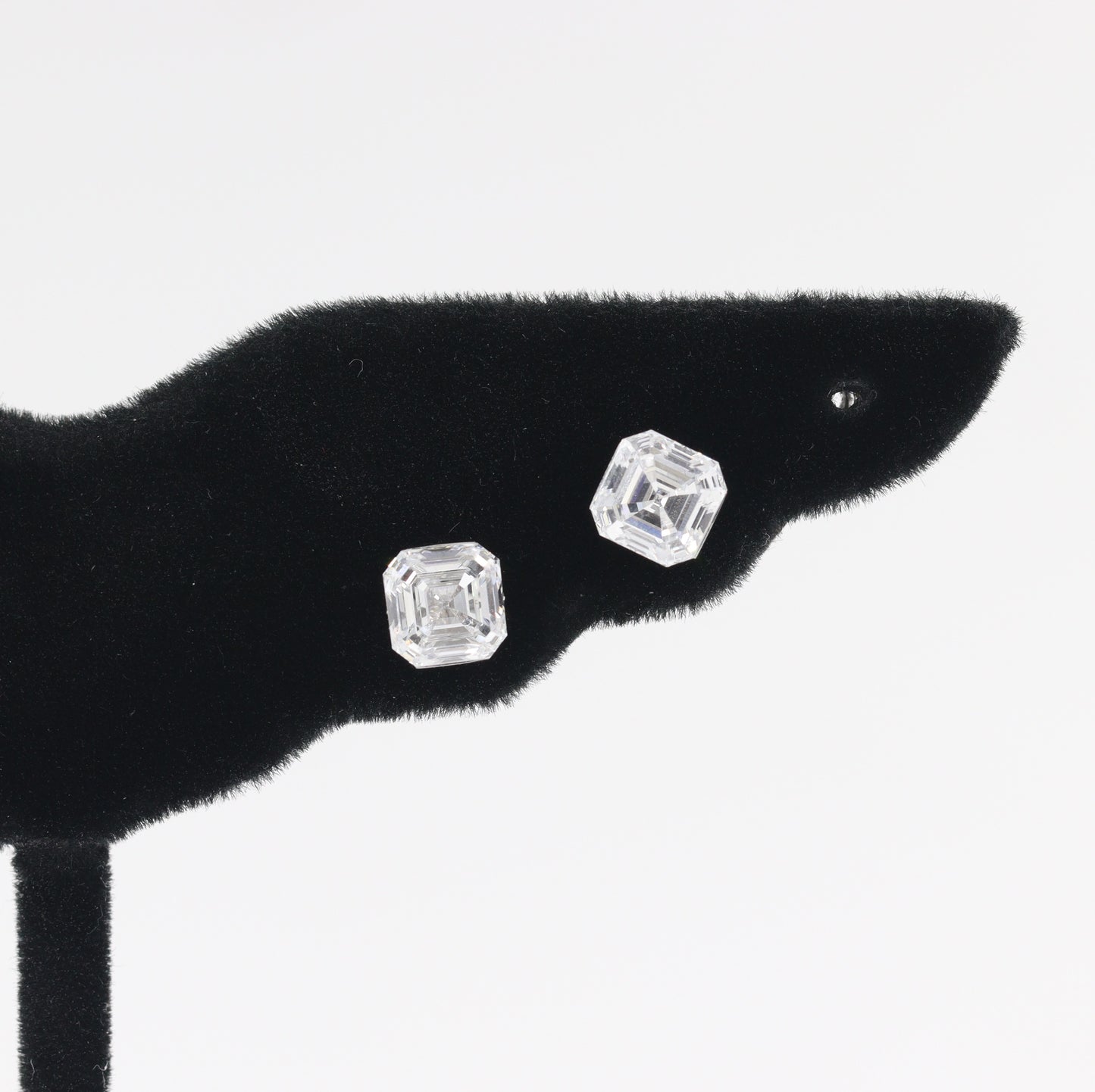 Solitaire Asscher Cut Lab Diamond Invisible Set Earring/ Diamond 1ct Solitaire Single or Pair Earring/ Minimalist Earring/Anniversary Gift