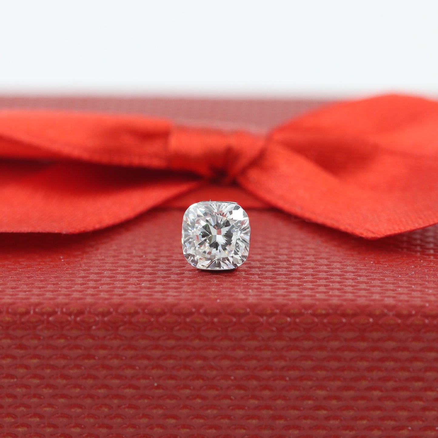 Solitaire Cushion Cut Diamond Invisible Set Earring/Lab Diamond 1ct Solitaire Single or Pair Earring/ Minimalist Earring/Anniversary Gift