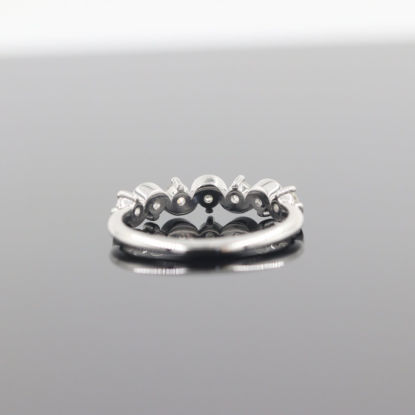 Natural Diamond Ring/Stackable Diamond Ring/Platinum,14K,18K gold Round Diamond wedding Band/Anniversary Gift