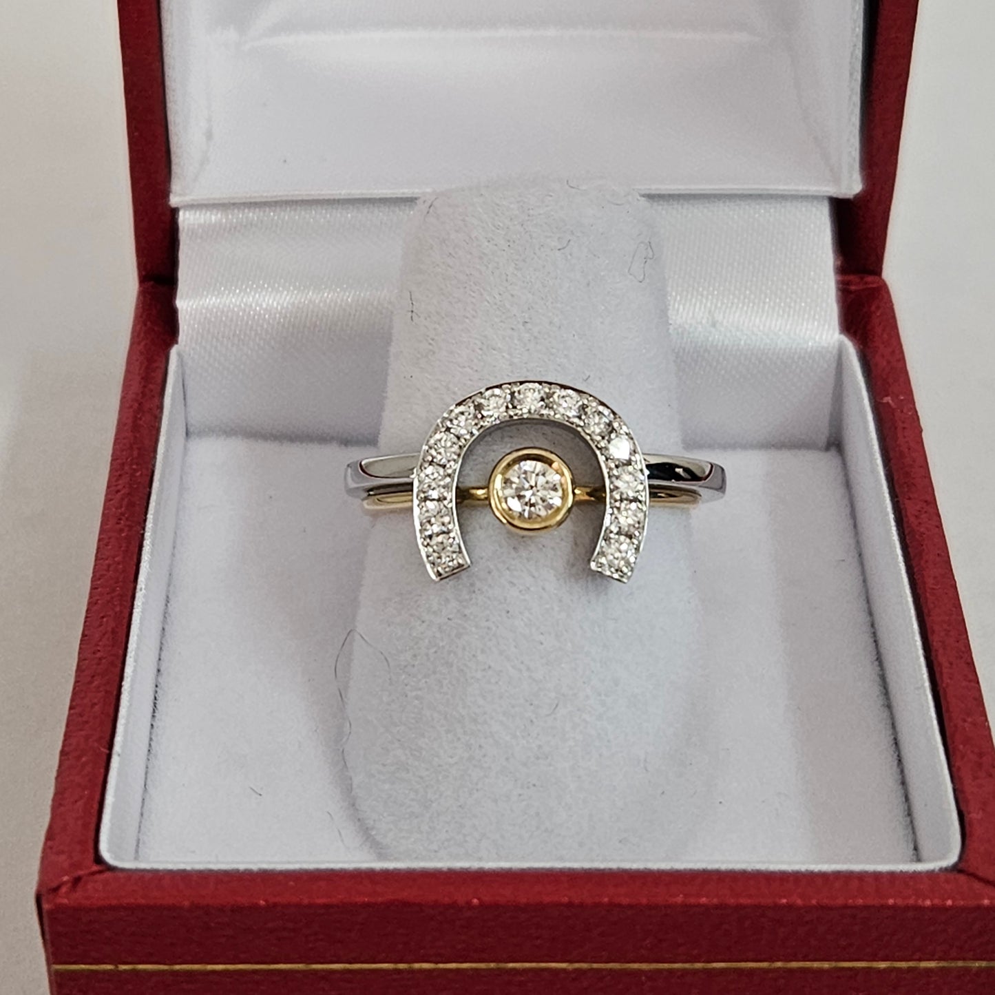 Stackable Horse Shoe Diamond Wedding Band / Unique Stackable Diamond Band / Natural Diamond Horse shoe Ring / Anniversary Gift