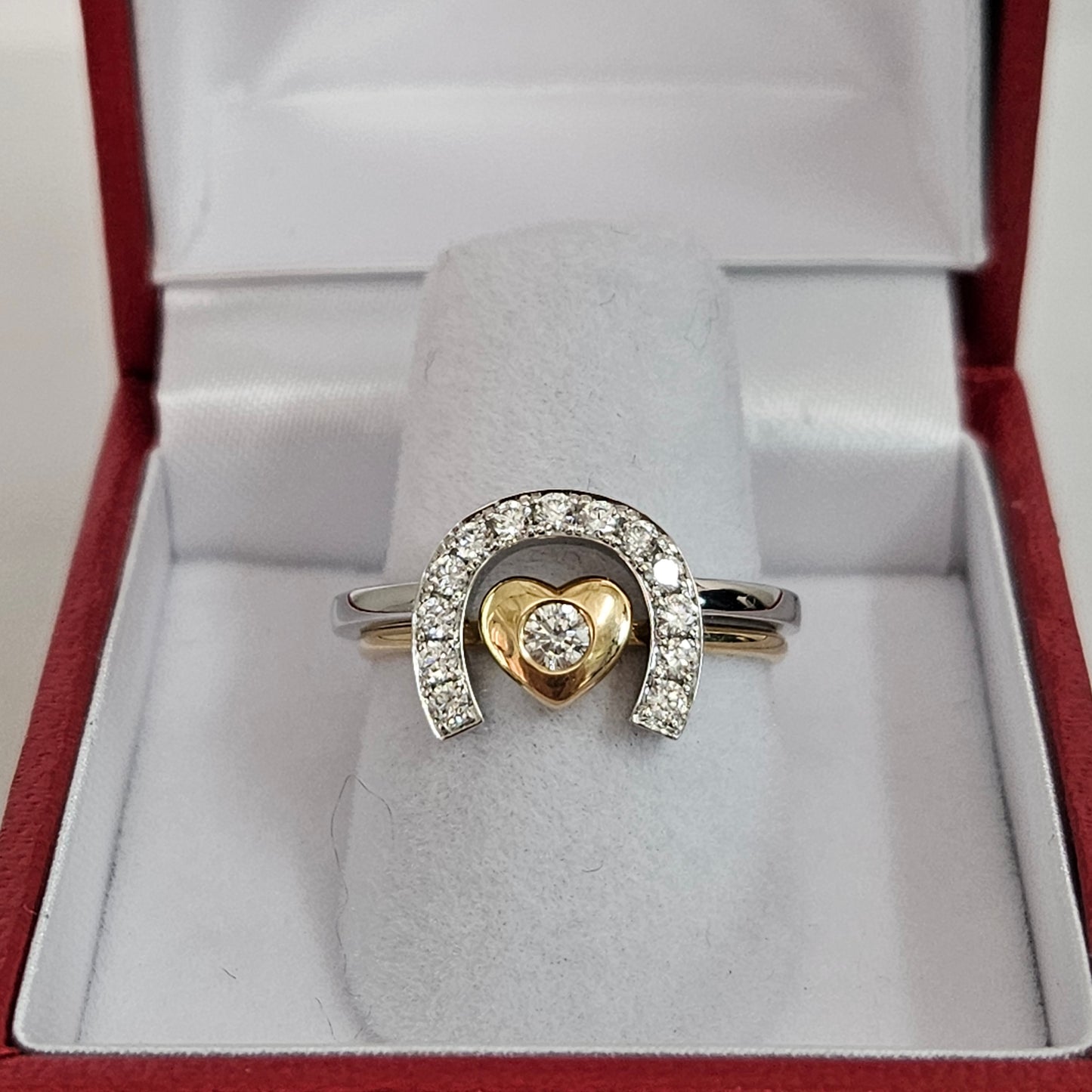 Stackable Horse Shoe Diamond Wedding Band / Unique Stackable Diamond Band / Natural Diamond Horse shoe Ring / Anniversary Gift