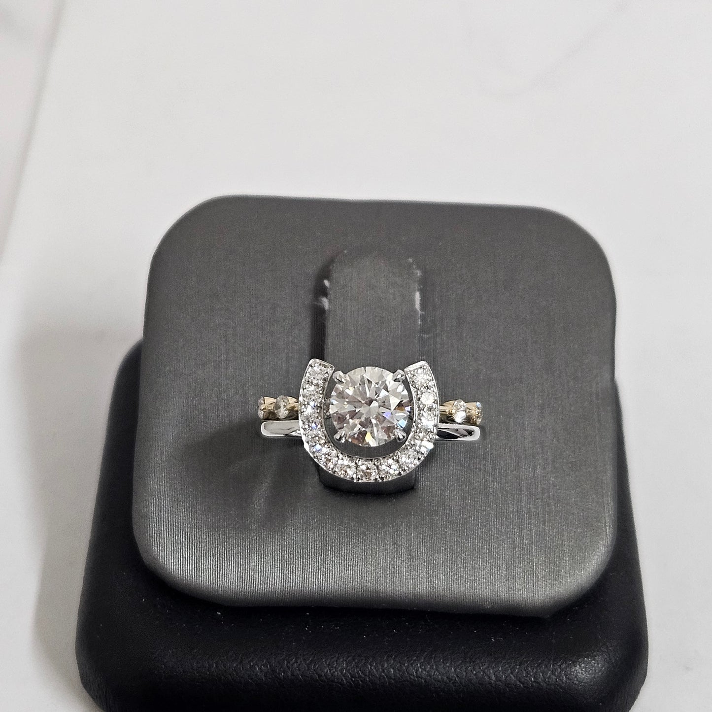 Stackable Horse Shoe Diamond Wedding Band / Unique Stackable Diamond Band / Natural Diamond Horse shoe Ring / Anniversary Gift