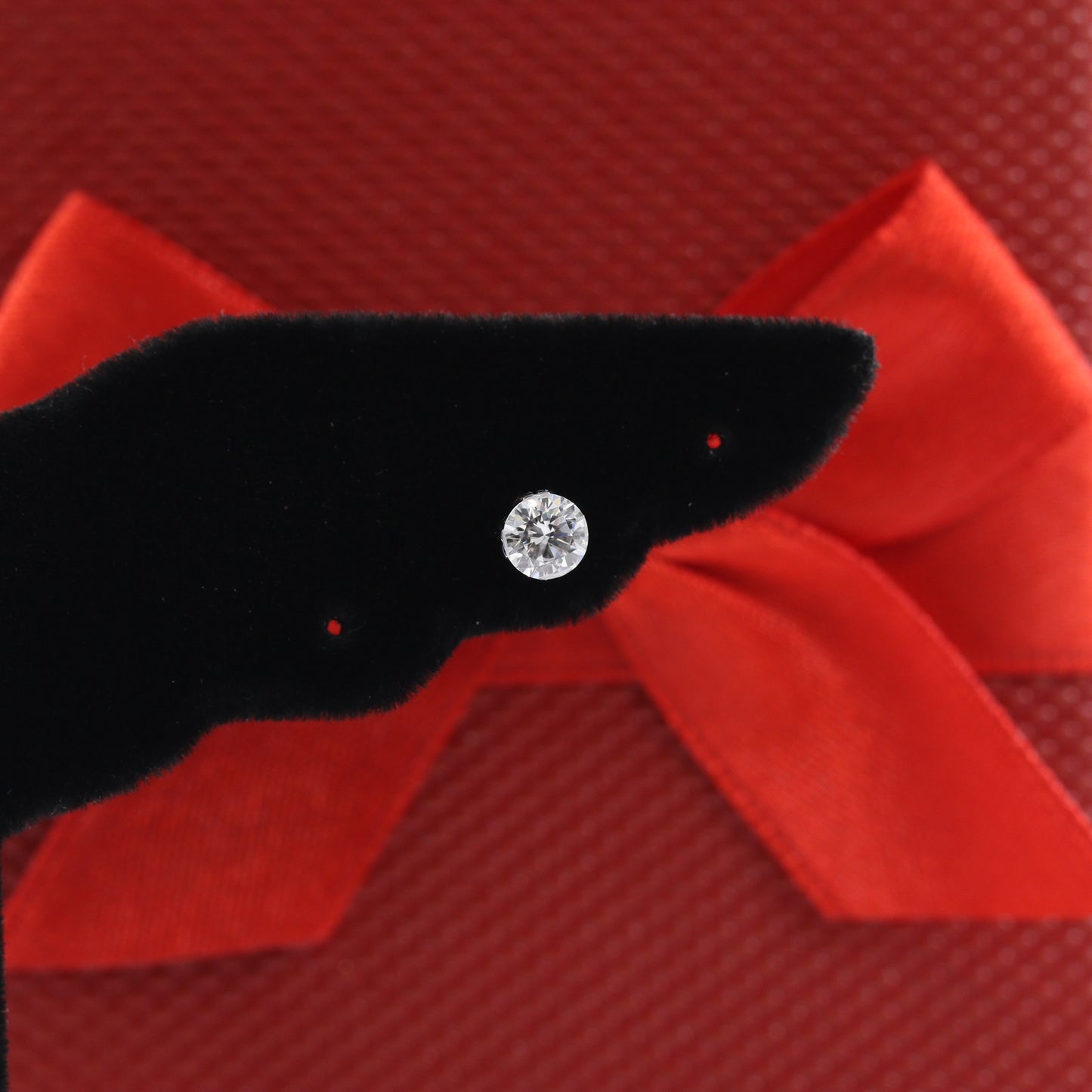 Solitaire Round Diamond Invisible Set Earring/Lab Diamond 0.3ct ~ 1ct Solitaire Single or Pair Earring /Minimalist Earring /Anniversary Gift