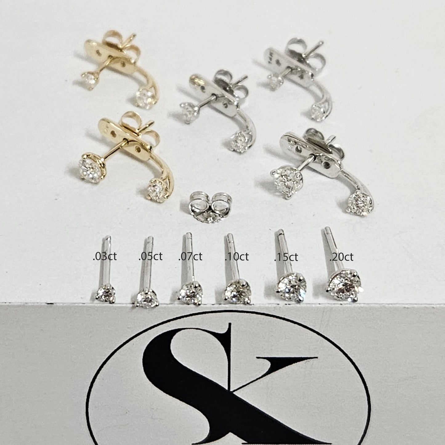 Natural Diamond Jacket Earring/Three Prong Set Diamond Earring/Ear Jacket Earring/Jacket earring only/Diamond Jacket Single or Pair Earrings
