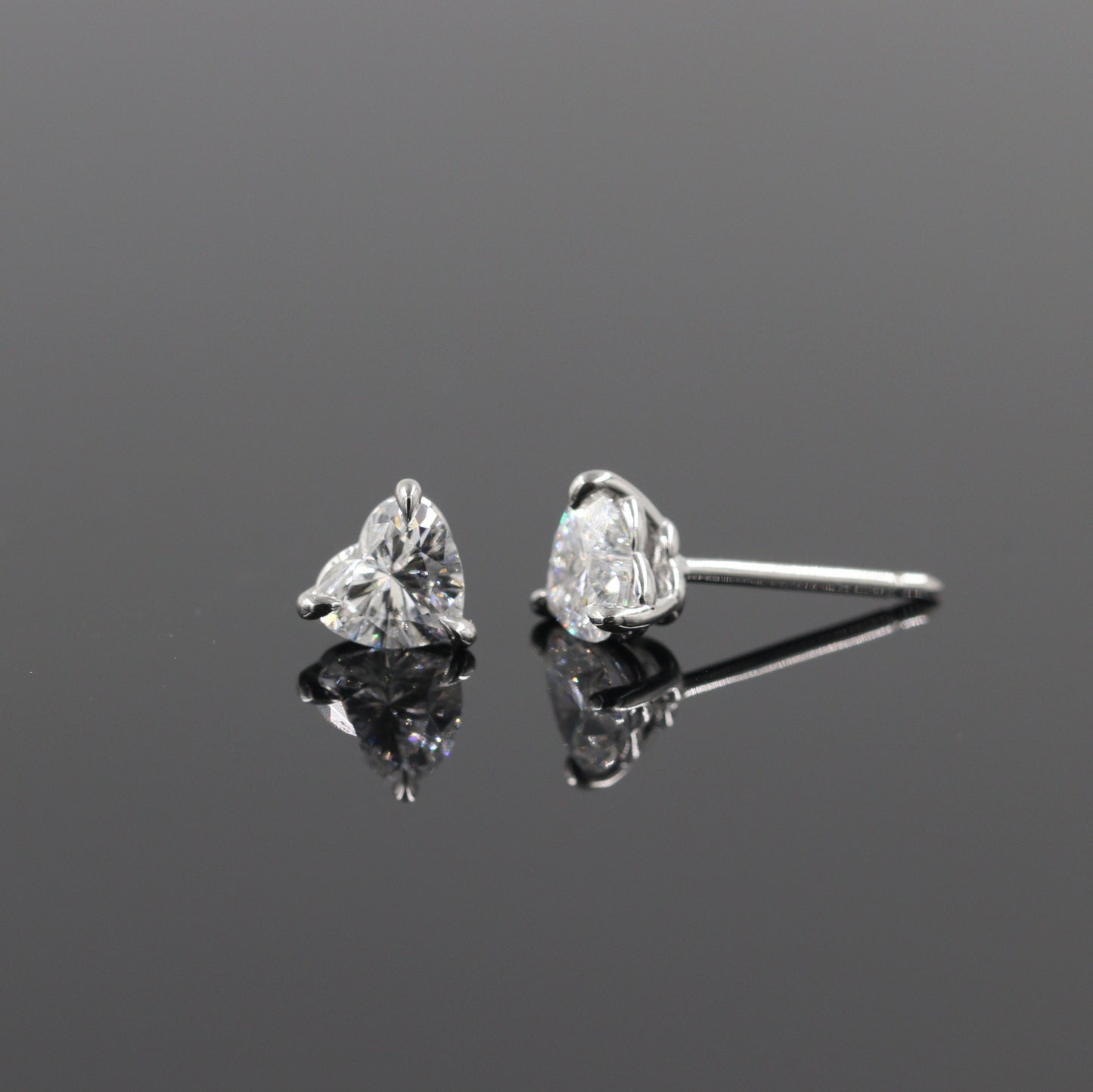 Stunning Heart Shape Earrings Studs/Total 1ct,2ct Lab Grown Diamond stud Earrings/ 4k gold,18K gold Solid  Lab Diamond Stud/Anniversary gift