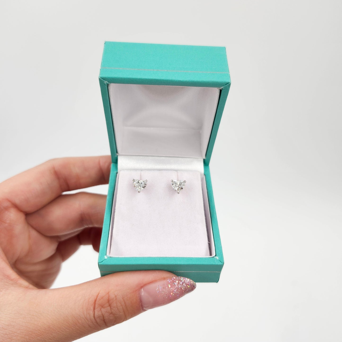 Stunning Heart Shape Earrings Studs/Total 1ct,2ct Lab Grown Diamond stud Earrings/ 4k gold,18K gold Solid  Lab Diamond Stud/Anniversary gift