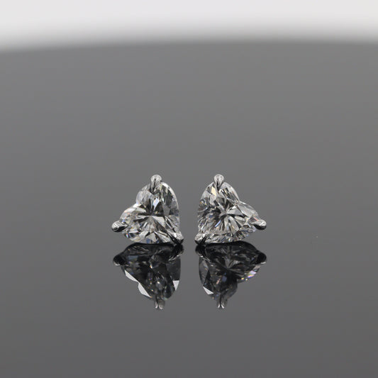 Stunning Heart Shape Earrings Studs/Total 1ct,2ct Lab Grown Diamond stud Earrings/ 4k gold,18K gold Solid  Lab Diamond Stud/Anniversary gift